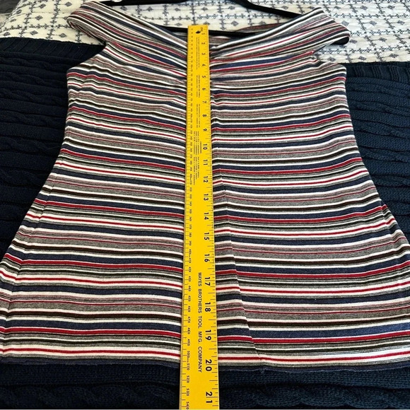 Bailey‎ 44 Anthropologie Striped Off Shoulder Blouse size Medium Classic - Picture 8 of 8